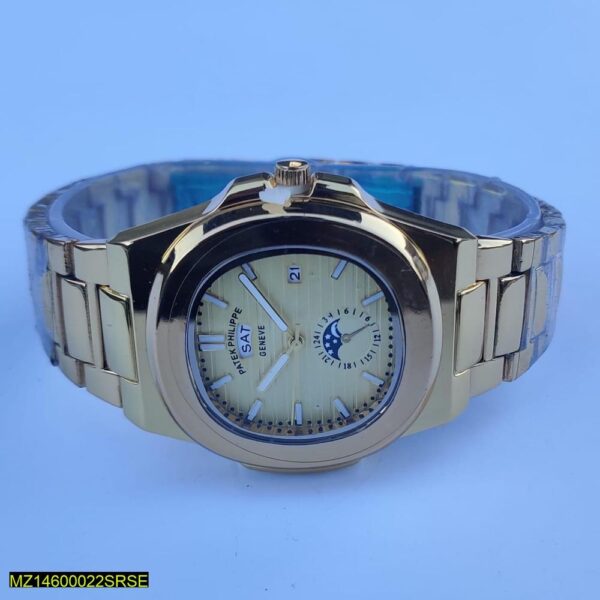 Patek Philippe Gold-Tone Nautilus Moonphase Watch - Image 3