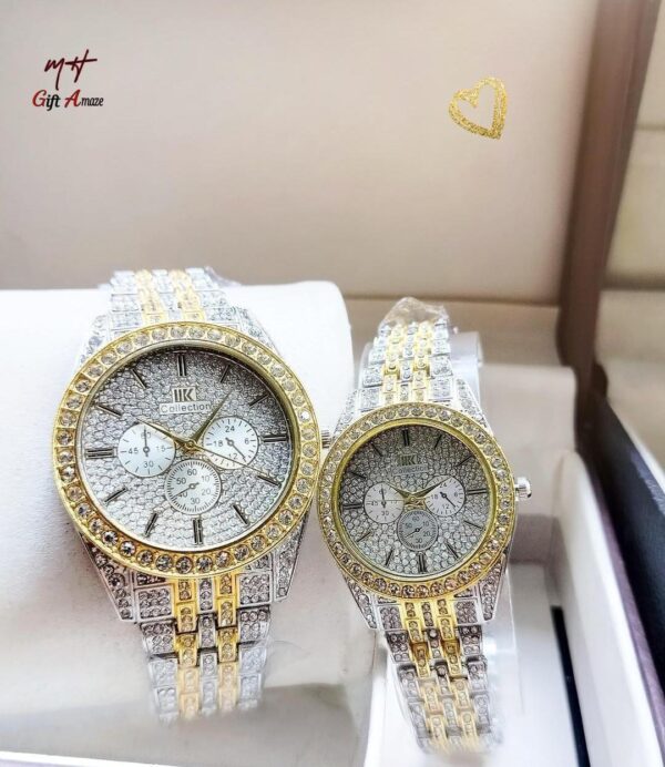 Luxury His and Hers Gold-Plated Couple Watches