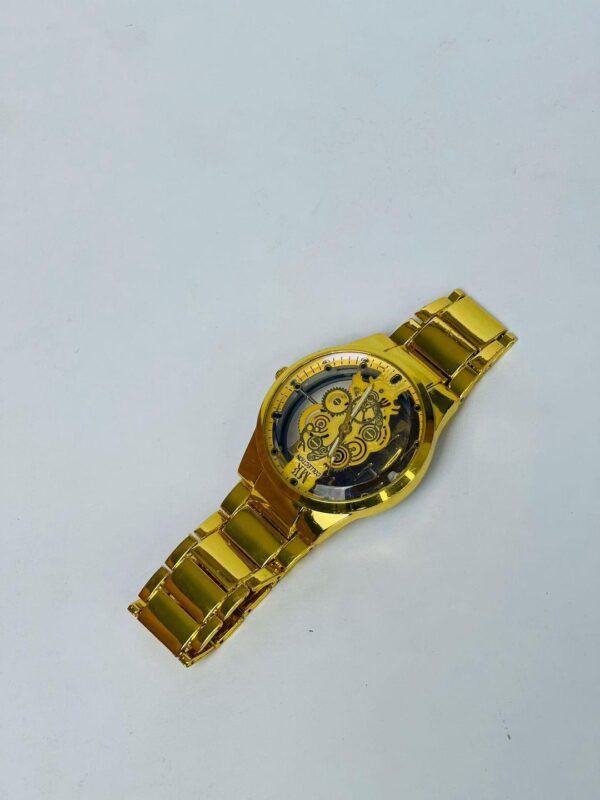 MLK Collection Gold Skeleton Dial Luxury Watch - Image 3