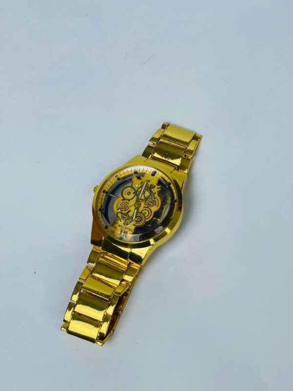 MLK Collection Gold Skeleton Dial Luxury Watch - Image 2